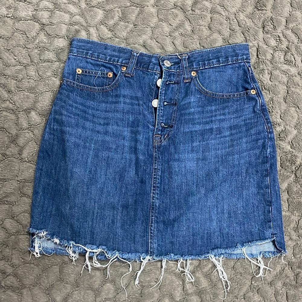 Gap Denim Button Fly Skirt Size 27